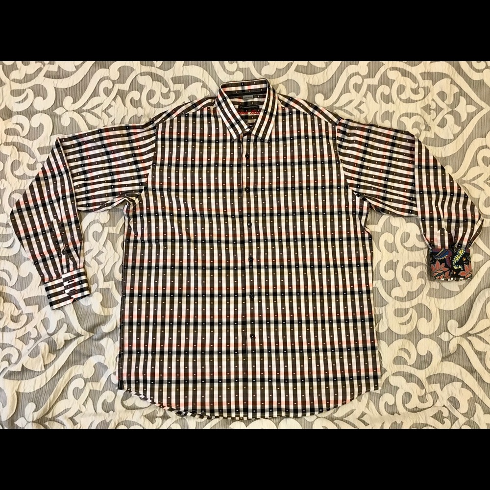 Visconti Black Long Sleeve Dress Shirt